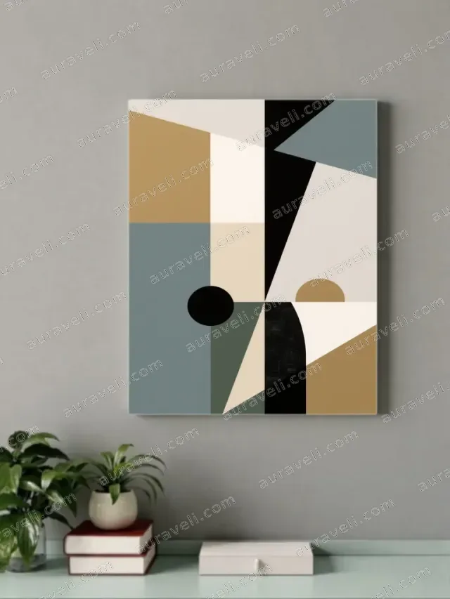 Abstract Geometric Canvas Wall Art for Living Room & Bedroom Home Decor — art print