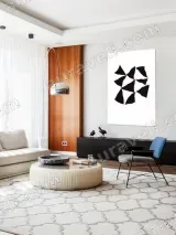 Abstract Black Geometric Canvas Wall Art for Living Room Home Decor – view 5