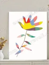 Colorful Abstract Floral Canvas Wall Art for Bedroom & Living Room Decor – view 3
