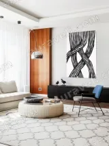Abstract Line Intertwined Canvas Wall Art for Living Room Home Decor – view 4