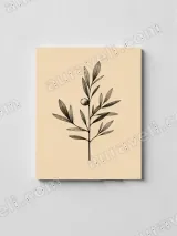 Vintage Olive Branch Canvas Wall Art for Living Room Home Decor – view 2