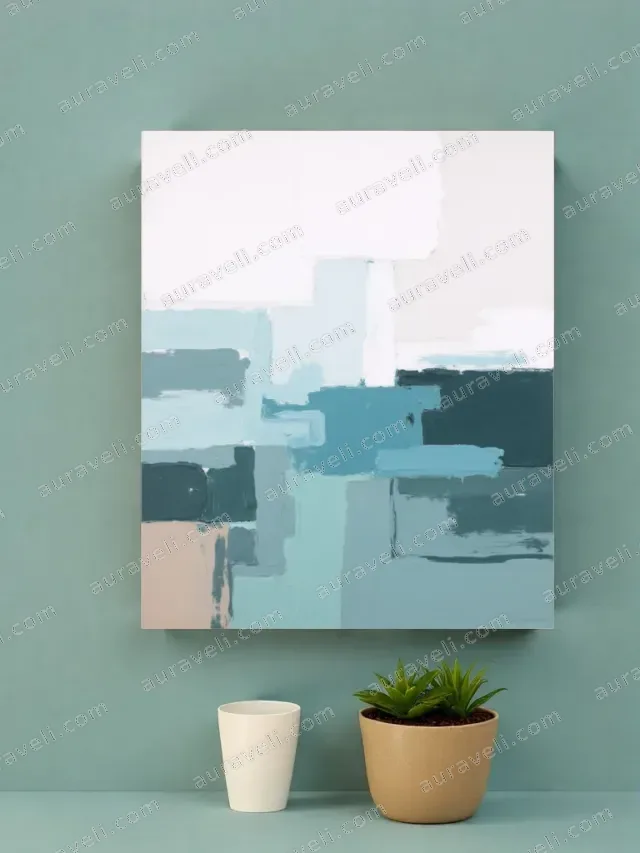 Abstract Color Block Canvas Wall Art for Living Room Bedroom Home Decor — art print