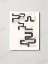 Abstract Geometric Curve Wall Art for Living Room Bedroom Home Decor – view 3
