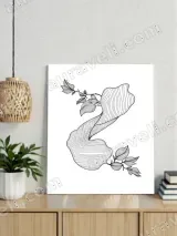 Abstract Botanical Line Art Canvas Wall Art for Living Room Bedroom Home Decor – view 2