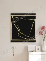 Abstract Black & Gold Canvas Wall Art for Living Room Decor – view 3