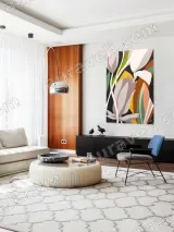 Modern Abstract Floral Canvas Wall Art for Living Room Home Decor – view 5