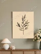 Vintage Olive Branch Canvas Wall Art for Living Room Home Decor – view 4