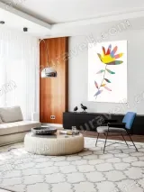 Colorful Abstract Floral Canvas Wall Art for Bedroom & Living Room Decor – view 5