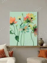 Colorful Floral Canvas Wall Art for Living Room Bedroom Home Decor – view 2