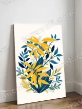 Vibrant Botanical Leaf Canvas Wall Art for Living Room Home Decor – view 3
