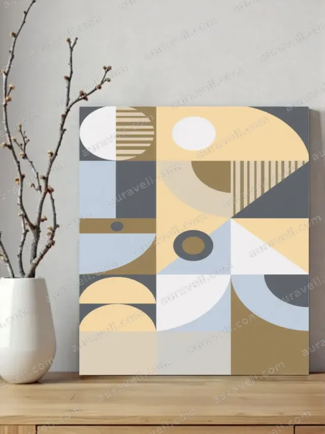 Geometric Abstract Canvas Wall Art for Living Room Bedroom Home Decor — art print