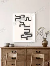 Abstract Geometric Curve Wall Art for Living Room Bedroom Home Decor – view 2