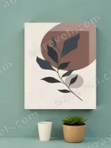 Abstract Botanical Leaf Canvas Wall Art for Living Room Decor – view 2