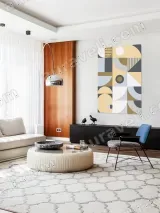 Abstract Geometric Canvas Wall Art for Living Room Home Decor – view 5