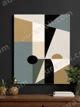 Abstract Geometric Canvas Wall Art for Living Room & Bedroom Home Decor – view 3