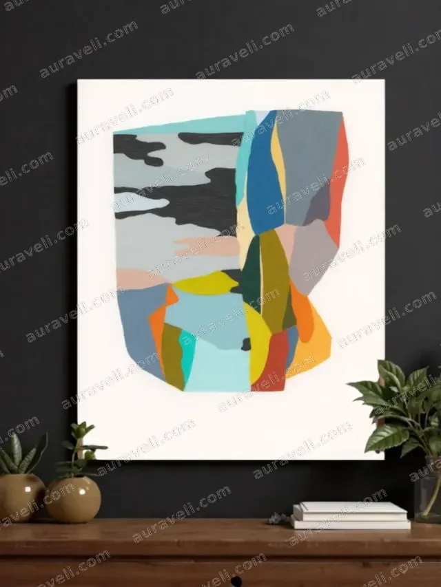 Abstract Colorful Geometric Canvas Wall Art for Living Room Home Decor — art print