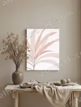 Pastel Botanical Leaf Canvas Wall Art for Living Room Bedroom Home Decor – view 3