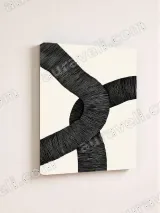 Abstract Black Line Knot Canvas Wall Art for Living Room Home Decor – view 4