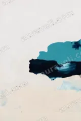 Abstract Blue Black Brushstroke Canvas Wall Art for Living framed modern home decor