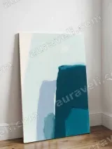 Abstract Teal & Blue Canvas Wall Art for Living Room Bedroom Home Decor – view 3