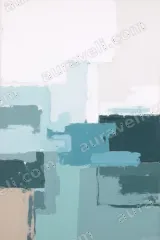 Abstract Color Block Canvas Wall Art for Living Room framed modern home decor