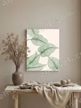 Tropical Leaf Line Art Canvas Wall Art for Living Room Home Decor – view 3