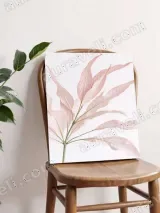 Pink Botanical Leaf Canvas Wall Art for Living Room Bedroom Home Decor – view 4