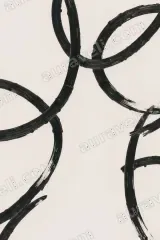 Abstract Black Brushstroke Circles Canvas Wall Art for Living modern home decor