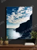Coastal Cliff Ocean Canvas Wall Art for Living Room Bedroom Home Decor