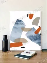 Abstract Geometric Canvas Wall Art for Living Room Home Decor