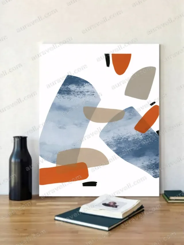 Abstract Geometric Canvas Wall Art for Living Room Home Decor — art print