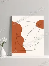 Abstract Terracotta Line Art Canvas Wall Art for Living Room Home Decor – view 3
