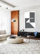 Abstract Geometric Canvas Wall Art for Living Room Home Decor – view 5