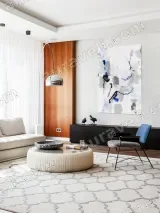 Abstract Blue & Gray Ink Canvas Wall Art for Living Room Home Decor – view 4