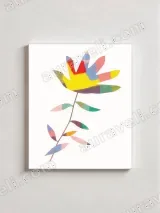 Colorful Abstract Floral Canvas Wall Art for Bedroom & Living Room Decor – view 2