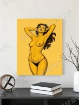 Retro Sexy Pin - Up Girl Canvas Wall Art for Bedroom Living Room Decor – view 3