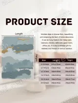 Abstract Blue & Gold Textured Canvas Wall Art for Living Room Home Decor – view 7