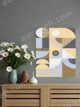 Geometric Abstract Canvas Wall Art for Living Room Bedroom Home Decor – view 2