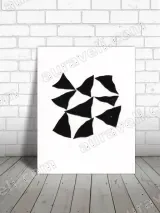 Abstract Black Geometric Canvas Wall Art for Living Room Home Decor – view 3