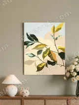 Minimalist Botanical Leaves Canvas Wall Art for Living Room Home Decor – view 4