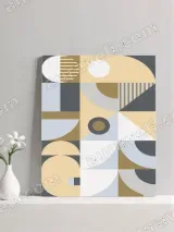 Abstract Geometric Canvas Wall Art for Living Room Home Decor – view 2