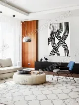 Abstract Line Weave Canvas Wall Art for Living Room Home Decor – view 4
