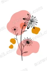 Abstract Floral Canvas Wall Art for Living Room Bedroom framed modern home decor