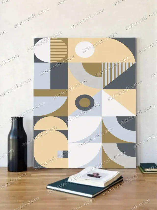 Abstract Geometric Canvas Wall Art for Living Room Home Decor — art print