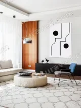 Minimalist Abstract Geometric Lines & Circles Canvas Wall Art for Home Decor – view 4