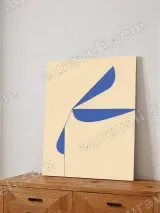 Abstract Blue Botanical Canvas Wall Art for Living Room Decor – view 4