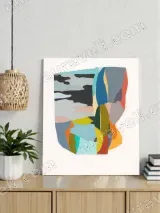 Abstract Colorful Geometric Canvas Wall Art for Living Room Home Decor – view 3