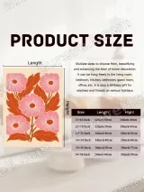 Pink Floral Canvas Wall Art for Living Room Bedroom Home Decor – view 7