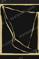 Abstract Black Gold Canvas Wall Art for Living Room and framed modern home decor