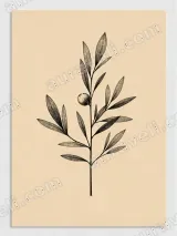 Vintage Olive Branch Canvas Wall Art for Living Room Home Decor – view 3
